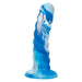 Twisted Love Ribbed 5.5 Inch Beginner Silicone Dildo - Blue