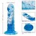 Twisted Love Ribbed 5.5 Inch Beginner Silicone Dildo - Blue