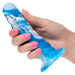 Twisted Love Ribbed 5.5 Inch Beginner Silicone Dildo - Blue