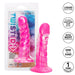 Twisted Love Ribbed 5.5 Inch Beginner Silicone Dildo - Pink