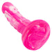 Twisted Love Ribbed 5.5 Inch Beginner Silicone Dildo - Pink