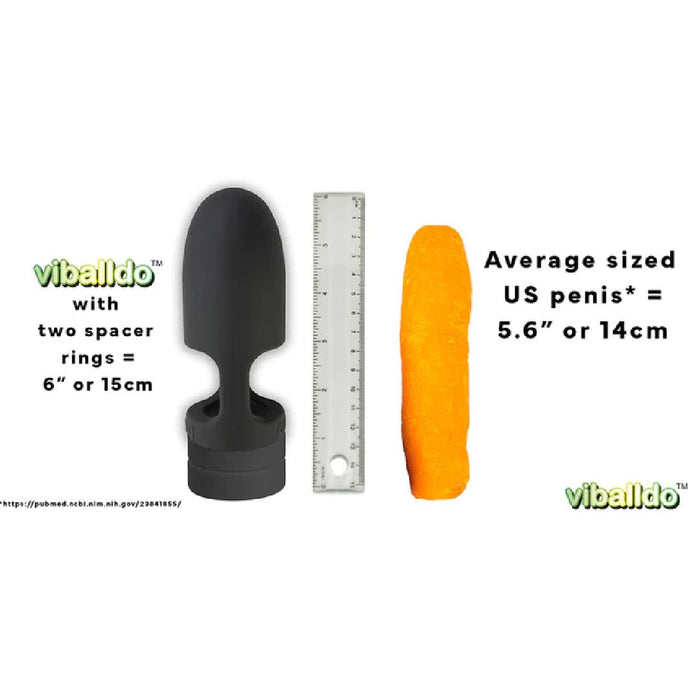 Viballdo The World's First Vibrating Ball Dildo - Black