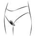 Illustration showing a close-up view of a person's lower abdomen and hip wearing underwear, with an insulin pump sensor attached near the waistline. The small, oval-shaped sensor bears a striking resemblance to the We-Vibe Moxie + Hands-Free Remote or App Controlled Panty Vibrator - Black by We-Vibe. The illustration uses simple black and white lines.