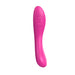 The We-Vibe Rave 2 Powerful Adjustable G-Spot Vibrator in Fuchsia is a bright pink silicone handheld electronic massage device featuring a sleek, curved design. This app-enabled G-spot vibrator includes a slim, oval head and three circular buttons on the handle for operation.