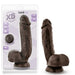 X5 Hard On 8.75 Inch Dildo - Chocolate