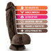 X5 Hard On 8.75 Inch Dildo - Chocolate