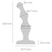 Here is a detailed diagram of the b-Vibe Stainless Steel Weighted Anal Beads for Prostate by b-Vibe, with specific measurements highlighted. The total height of the product is 129 mm, with widths at various points: 20 mm at the top, 26.7 mm in the middle, 33.2 mm just below that, and 57.7 mm at the base. The base itself has a height of 13.5 mm, ensuring a body-safe design that is perfect for prostate stimulation.