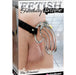 A product box featuring "Fetish Fantasy Extreme" branding displays a close-up image of The Prisoner Extreme Locking Steel Chastity Cage by Pipedream Products. The body-safe steel device is worn around a male's genital area and secured with a padlock.